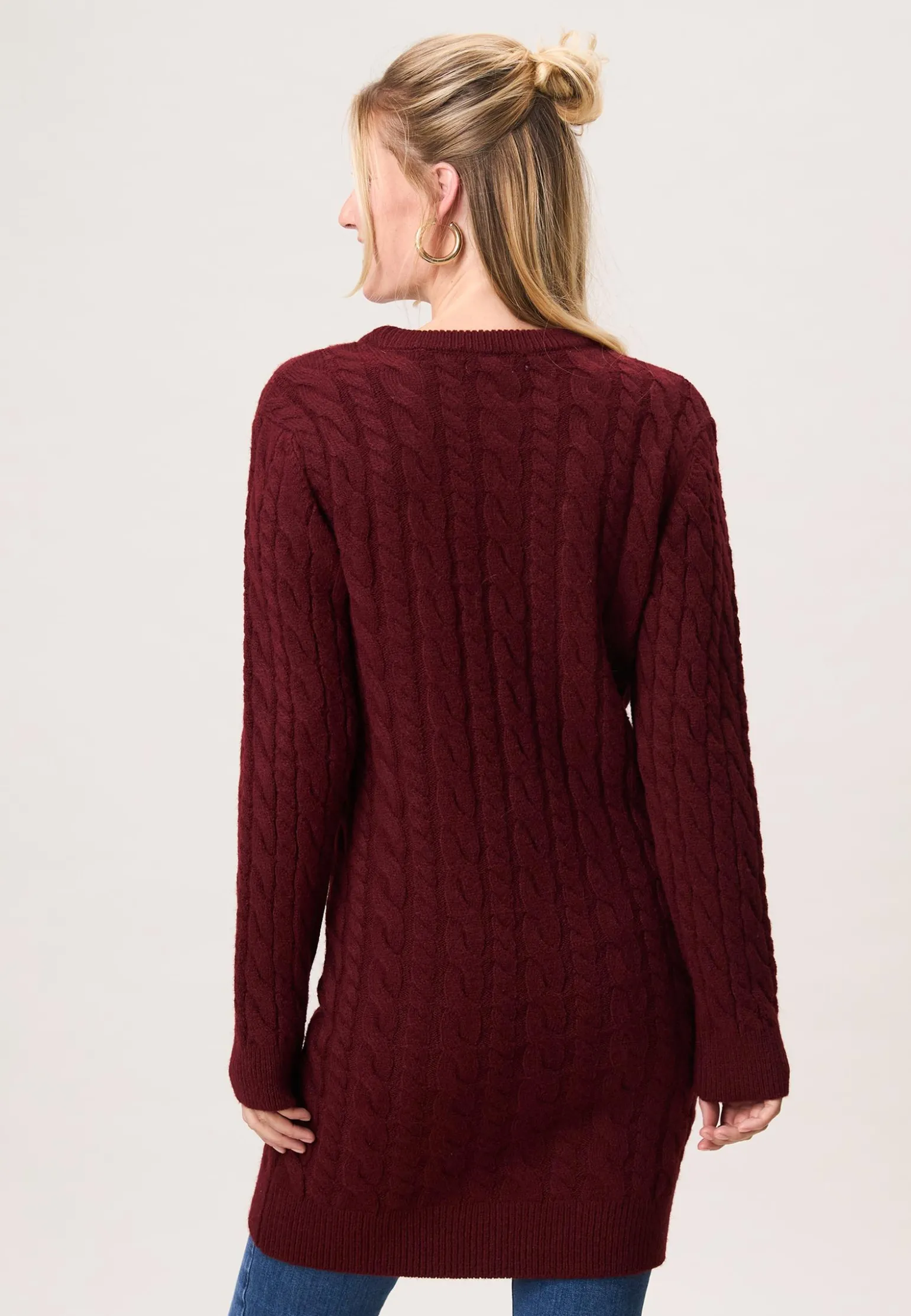 Hot Miss Etam Tuniek jurk rood brei Dark red