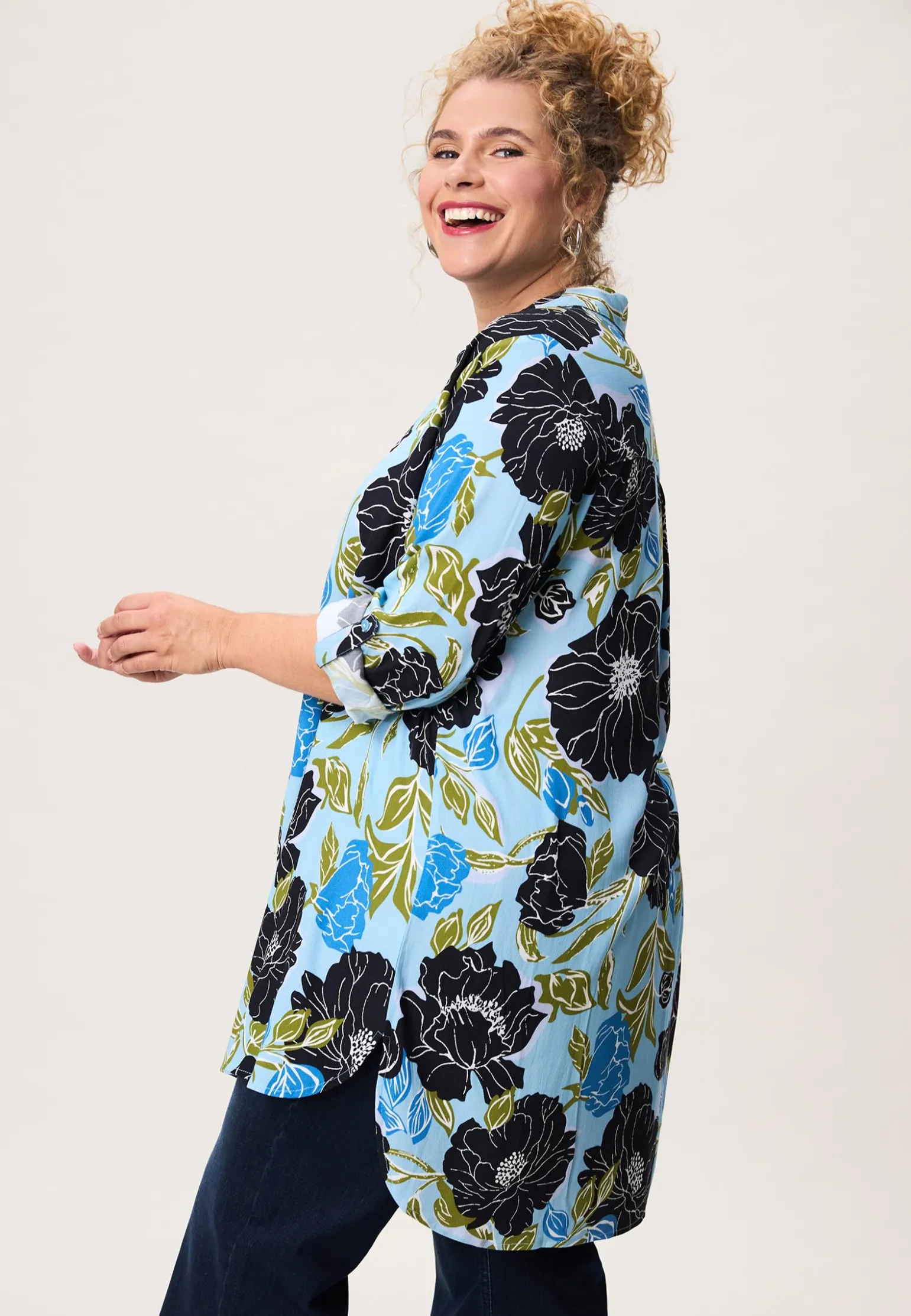 Sale Miss Etam Tuniek print Multi delphi blue