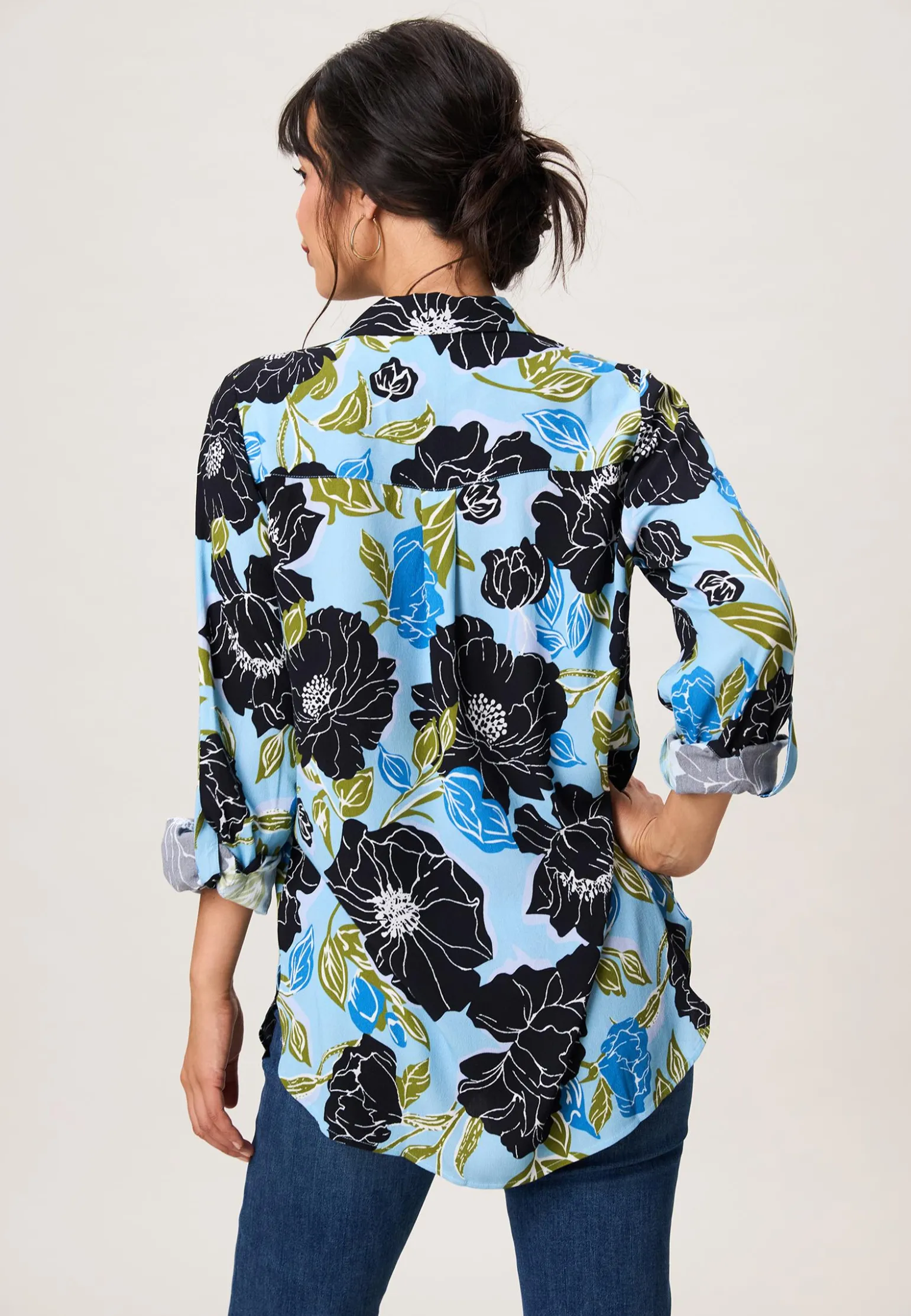 Online Miss Etam Tuniek print Multi delphi blue