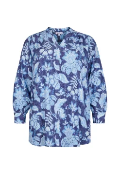 Outlet Miss Etam Tuniek print blauw Multi denim blue