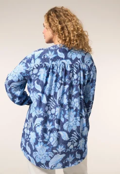Outlet Miss Etam Tuniek print blauw Multi denim blue