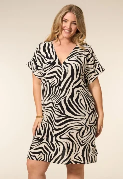 Hot Miss Etam Tuniek print zwart Multi zand