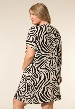 Hot Miss Etam Tuniek print zwart Multi zand