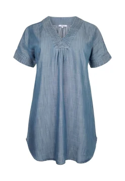 Miss Etam Tuniek tencel blauw Medium denim