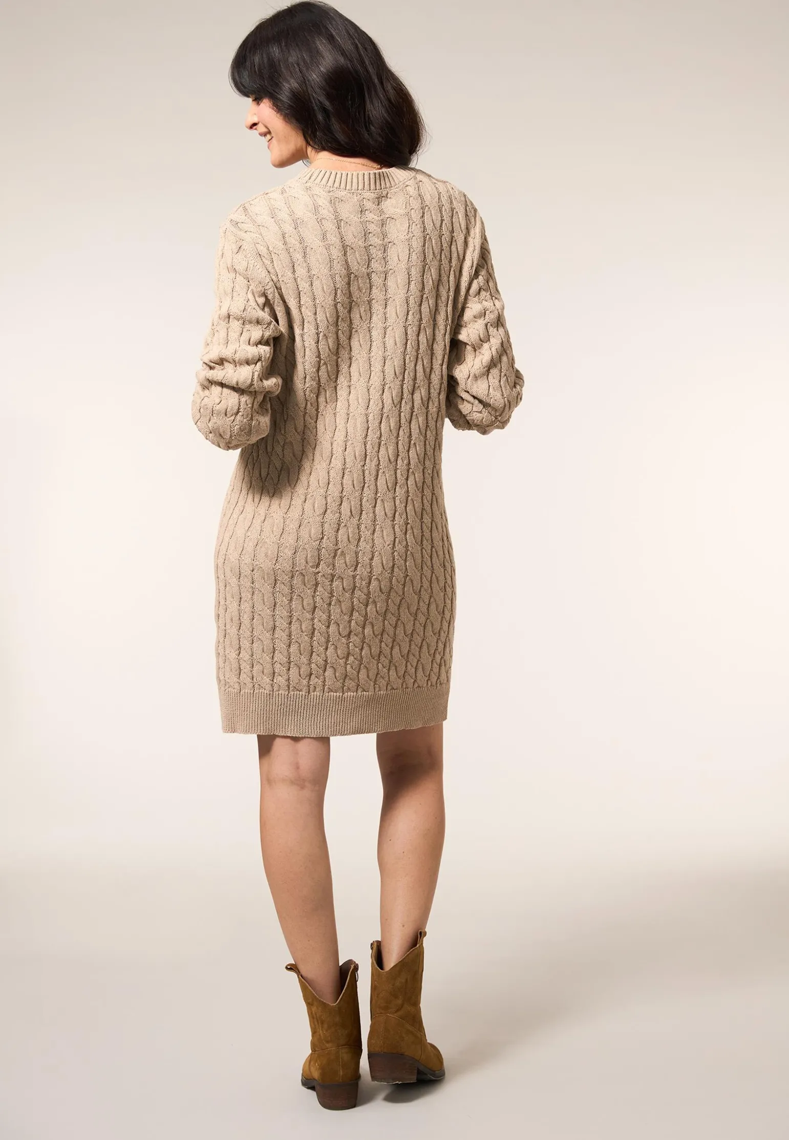 Outlet Miss Etam Tuniekjurk brei zand Light sand