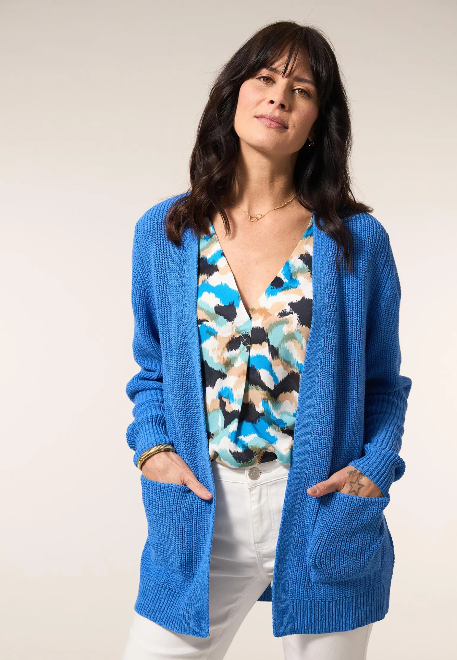 Outlet Miss Etam Vest blauw Bright blue