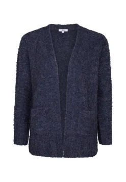 Discount Miss Etam Vest boucle blauw Stone blue melange