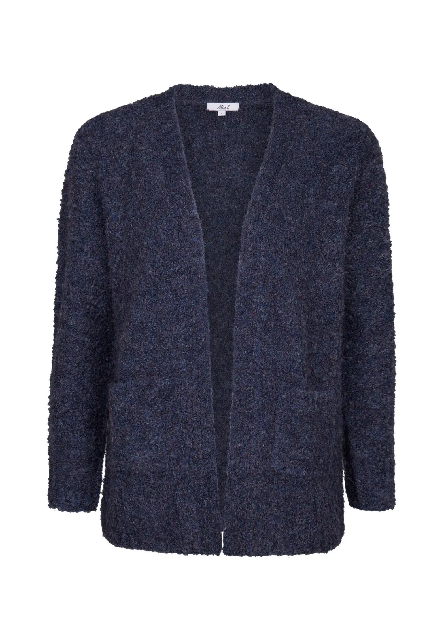 Discount Miss Etam Vest boucle blauw Stone blue melange