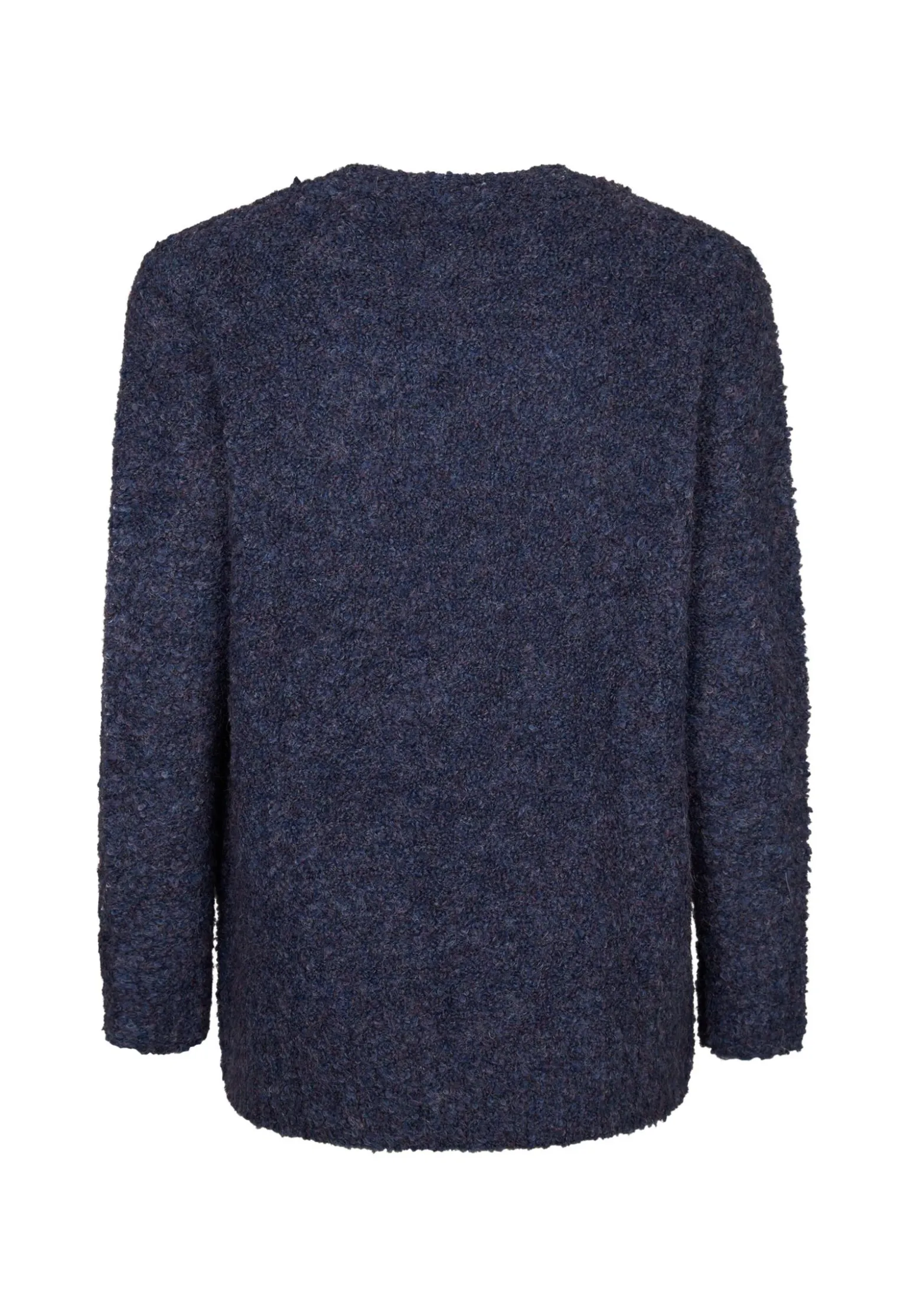 Discount Miss Etam Vest boucle blauw Stone blue melange