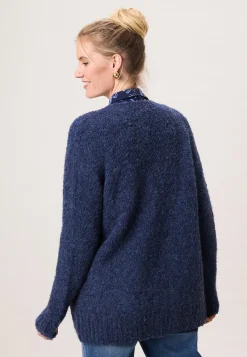 Discount Miss Etam Vest boucle blauw Stone blue melange