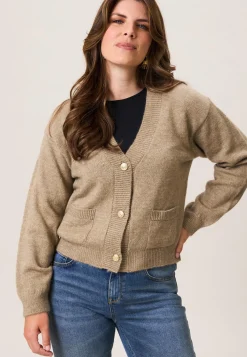 New Miss Etam Vest bruin Dark neutral melange