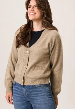 New Miss Etam Vest bruin Dark neutral melange