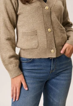 New Miss Etam Vest bruin Dark neutral melange