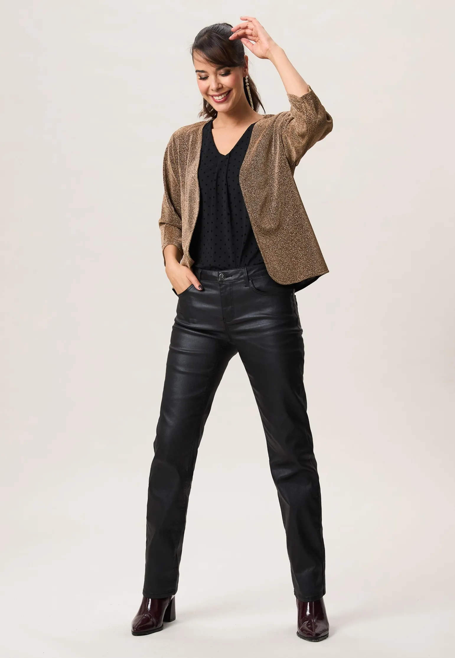 Miss Etam Vest glitter goud Multi gold