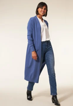 Hot Miss Etam Vest lang blauw Stone blue