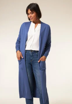 Hot Miss Etam Vest lang blauw Stone blue