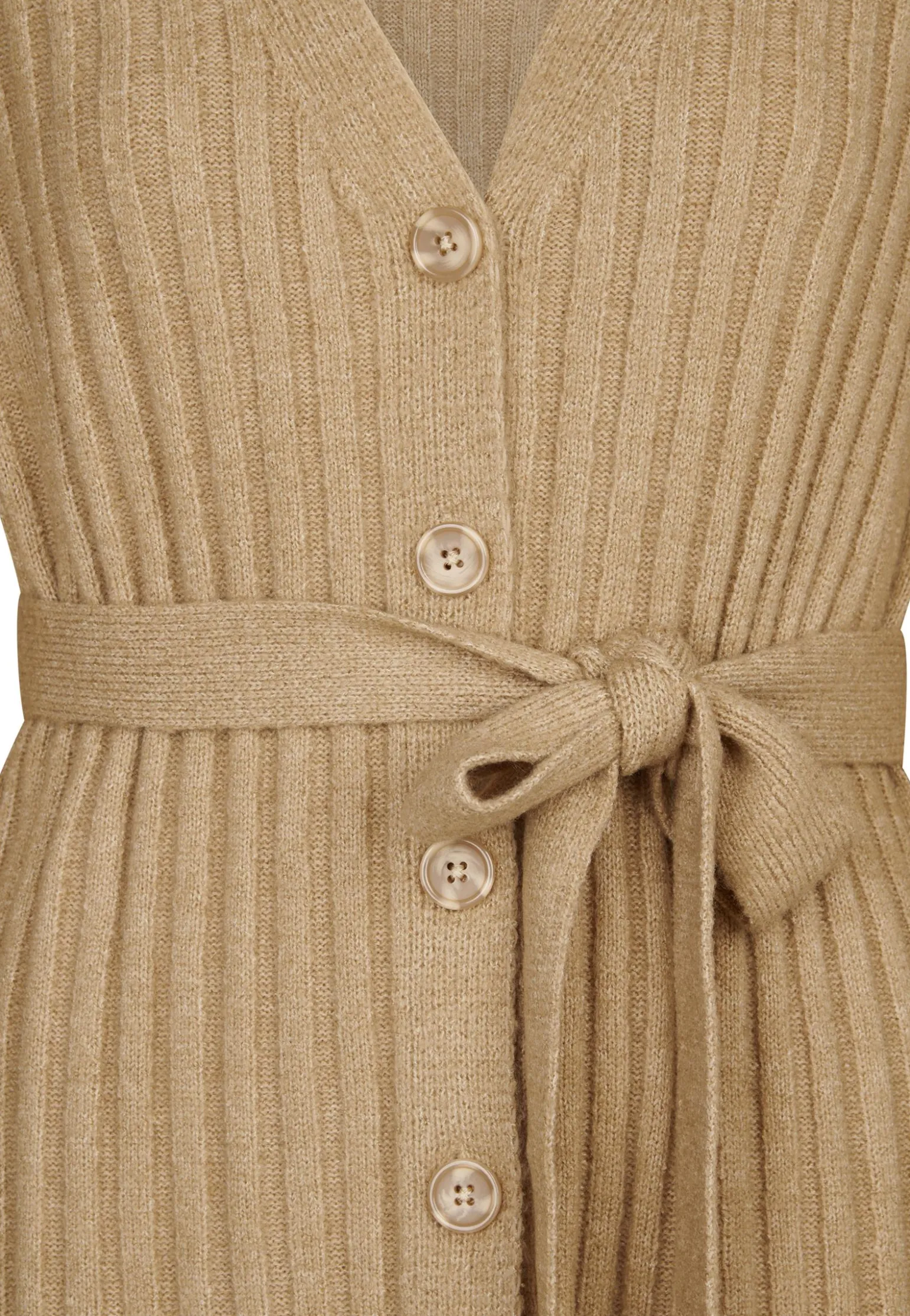 Online Miss Etam Vest lang ceintuur zand Sand melange