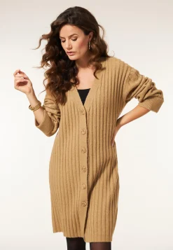 Online Miss Etam Vest lang ceintuur zand Sand melange