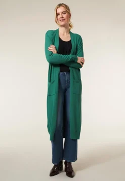 New Miss Etam Vest lang groen Leaf green