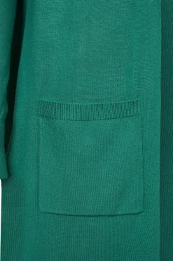 New Miss Etam Vest lang groen Leaf green