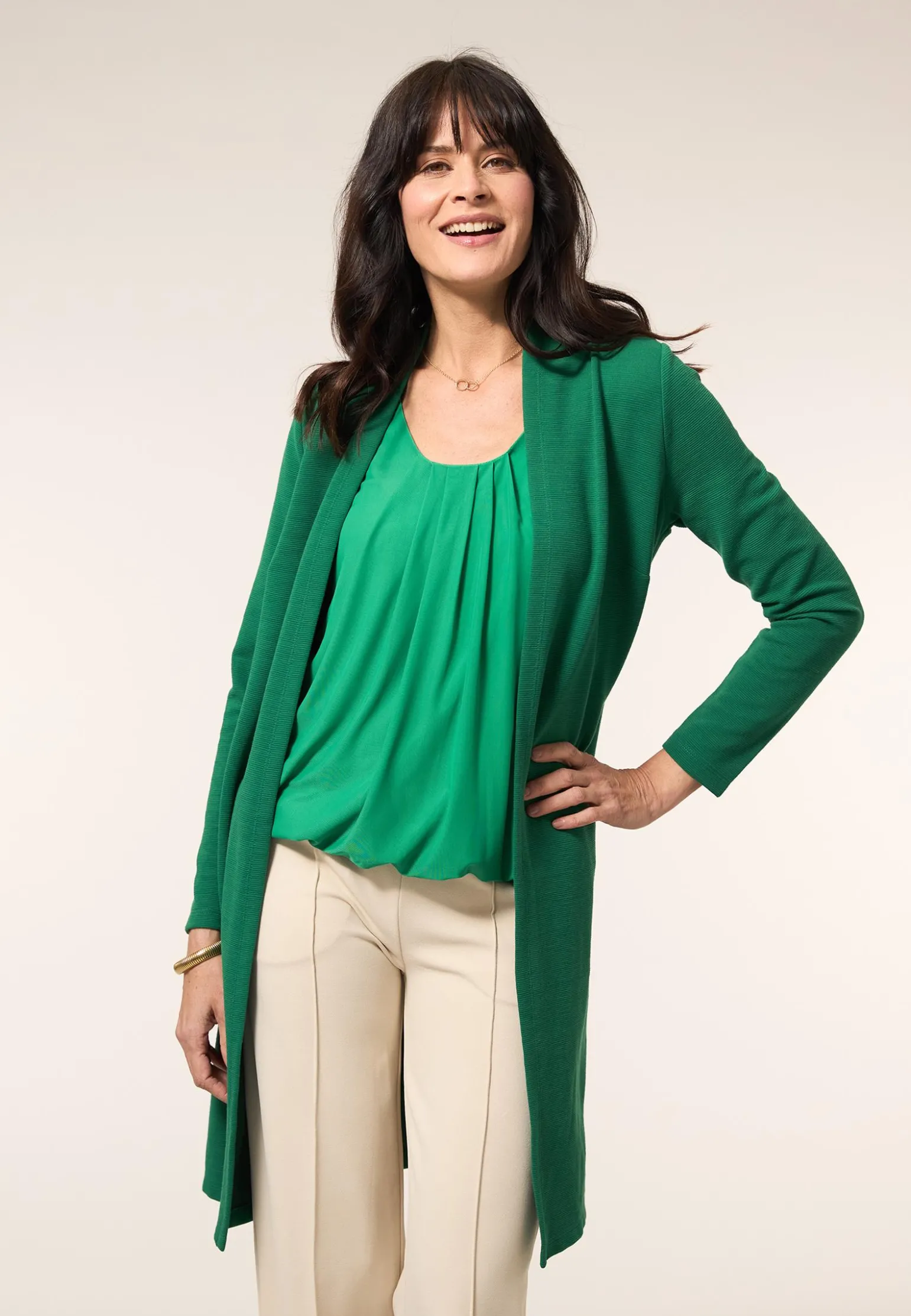 Miss Etam Vest lang groen Jelly bean green