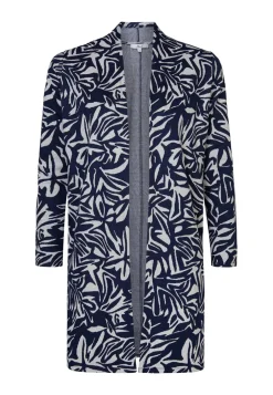 Outlet Miss Etam Vest print blauw Multi donker blue