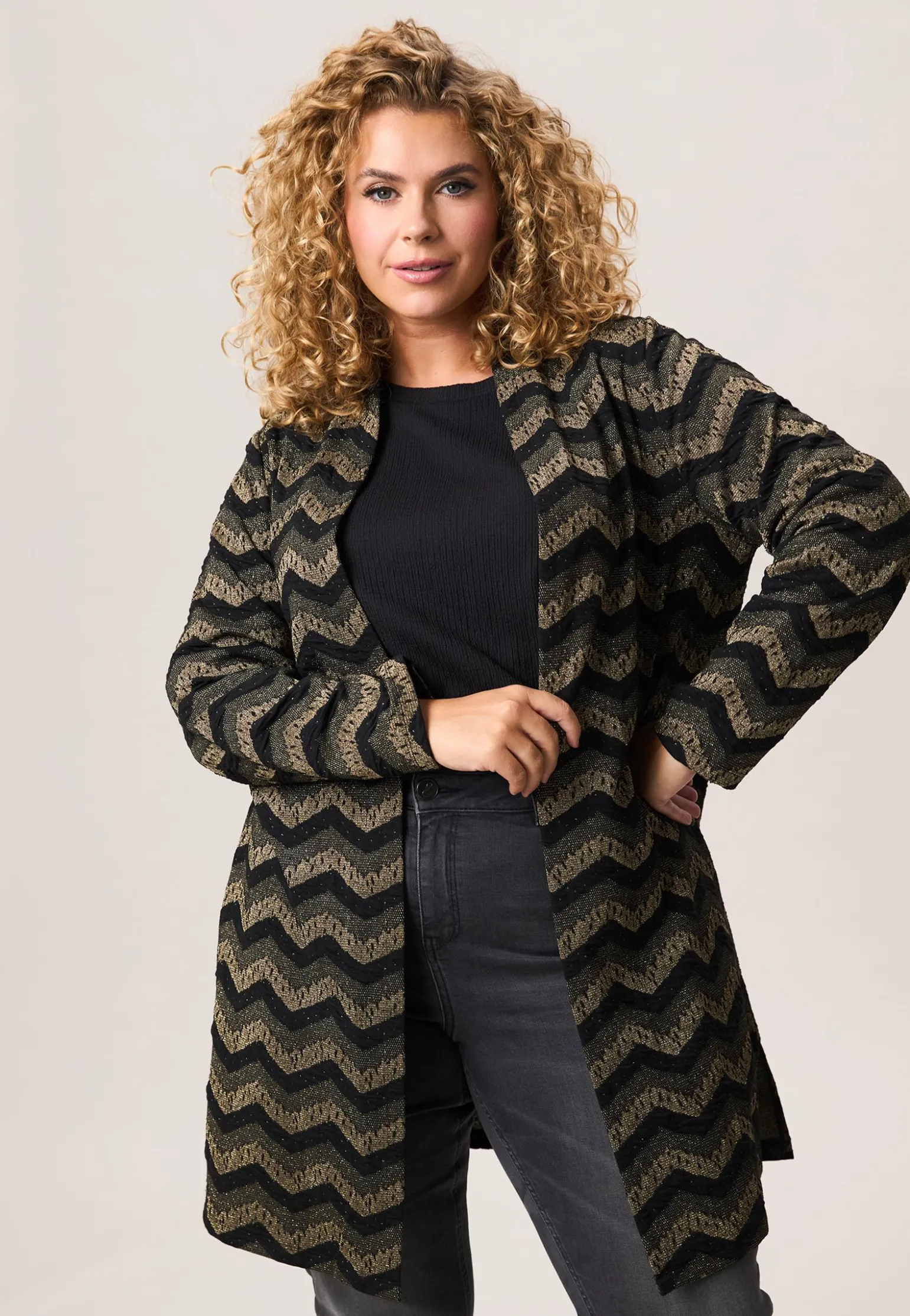 Outlet Miss Etam Vest print goud Multi gold