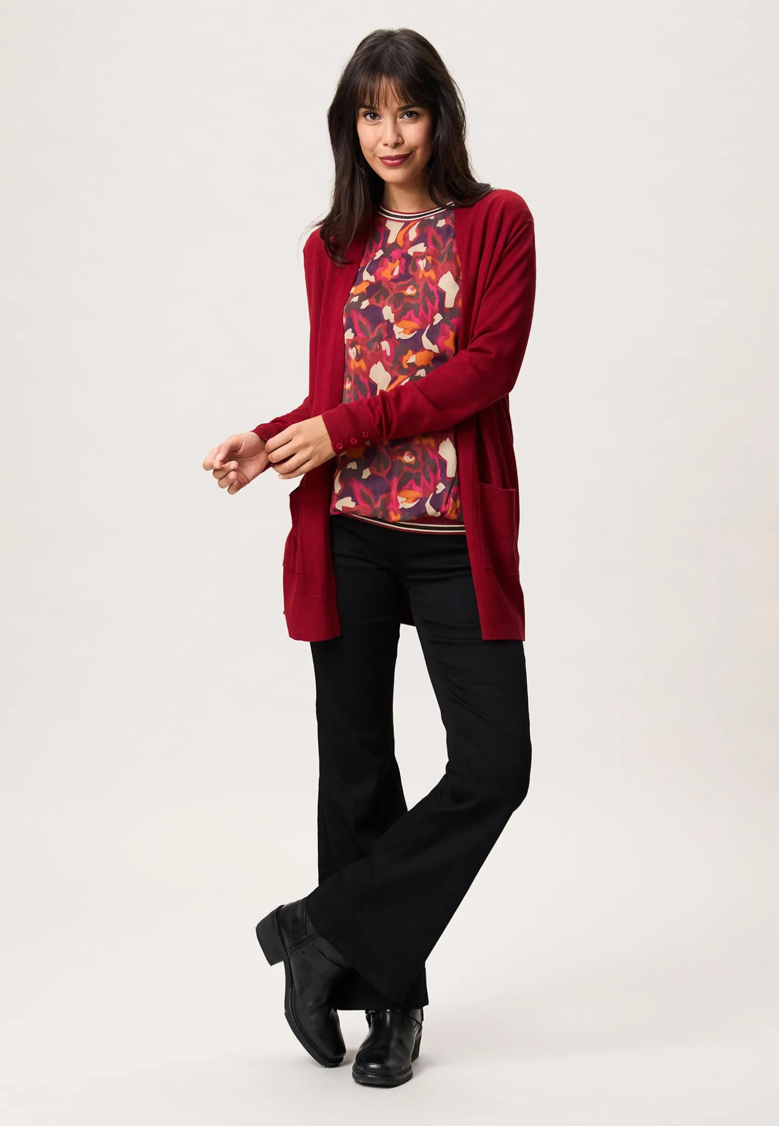 New Miss Etam Vest rood Dark red