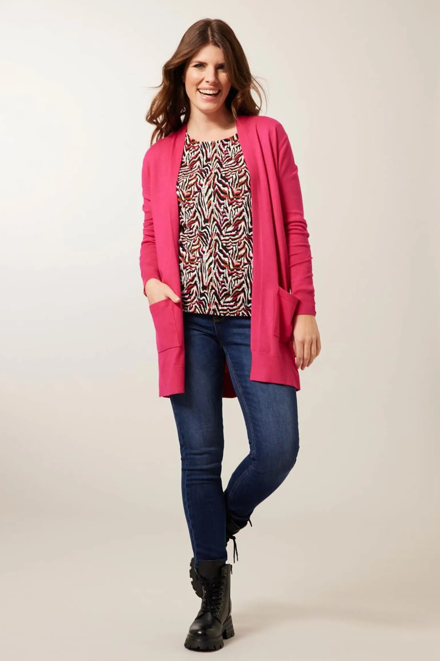 Miss Etam Vest roze Fuchsia