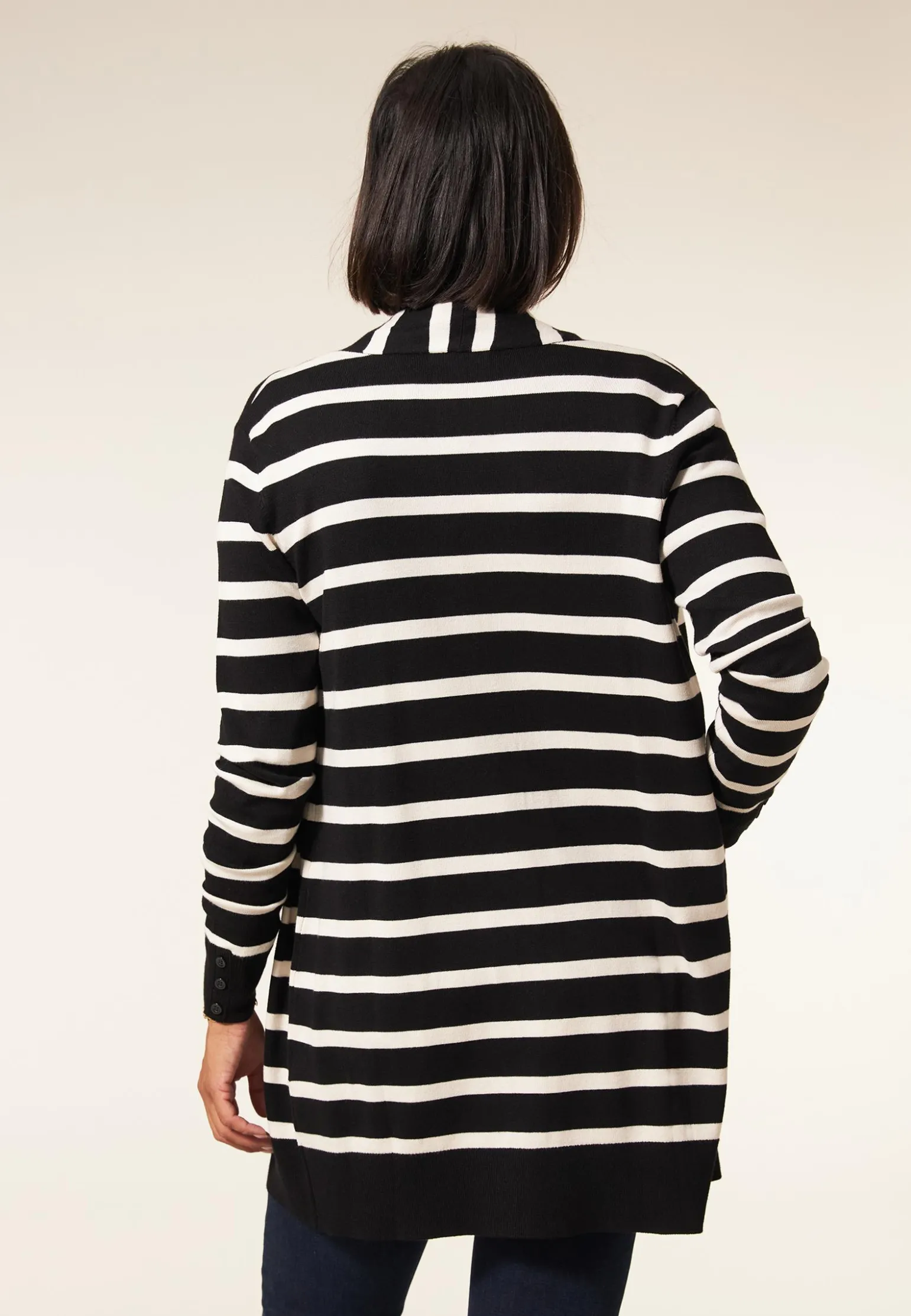 Sale Miss Etam Vest streep zwart Multi zwart