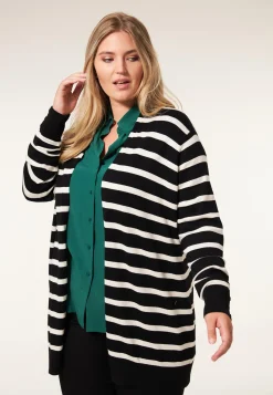 Miss Etam Vest strepen zwart Multi zwart